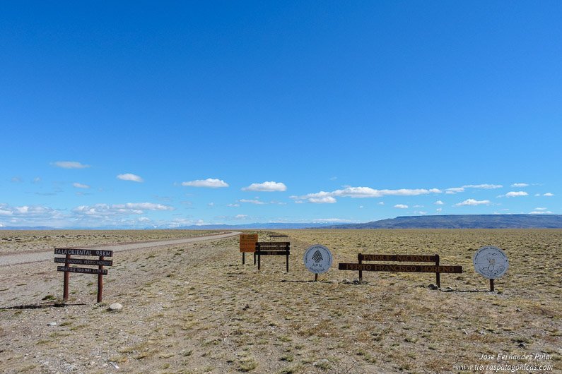 Desvío al Parque Nacional Perito Moreno